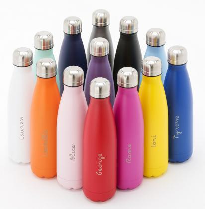 Oasis recycled white powder coated stainless steel, thermal insulated bottle - 500ml