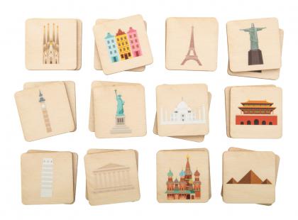 memory game, landmarks