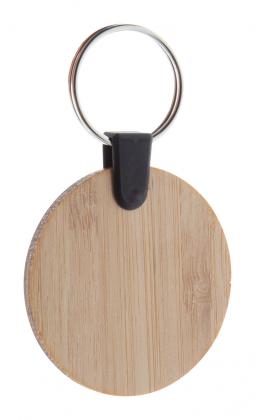 bamboo keyring, round