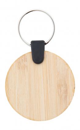 bamboo keyring, round