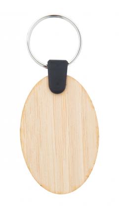 bamboo keyring, round