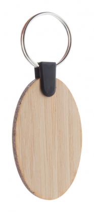 bamboo keyring, oval