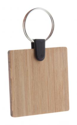 bamboo keyring, oval