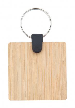 bamboo keyring, square