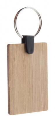 bamboo keyring, square