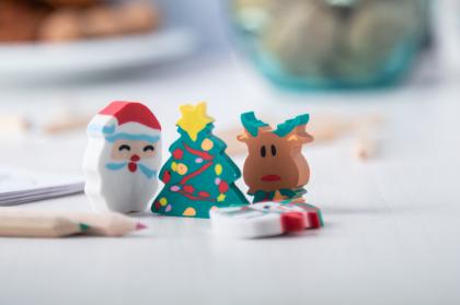 Christmas eraser set