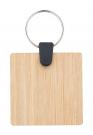 bamboo keyring, square