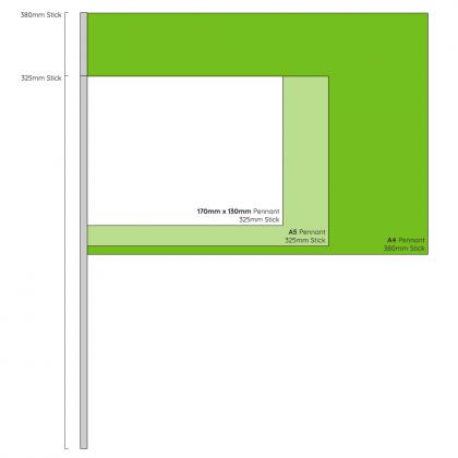 Classic Handwaving Flag - A4 - Virgin Paper