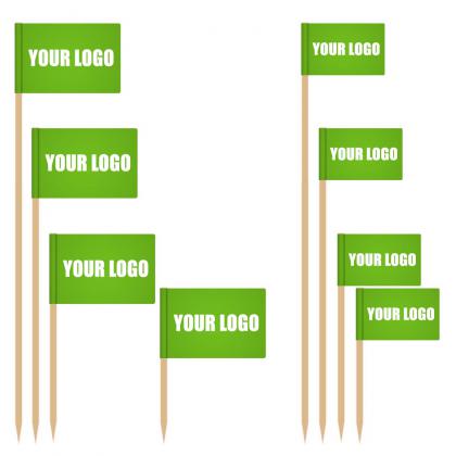 Food Flags (100mm Skewer - 40mm x 25mm Pennant)