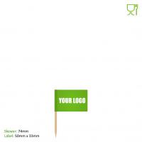 Food Flags (74mm Skewer - 50mm x 33mm Pennant)