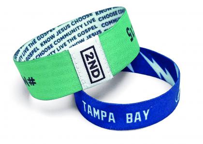 15mm Versaband Full Colour Silk Feel Elastic Wristband
