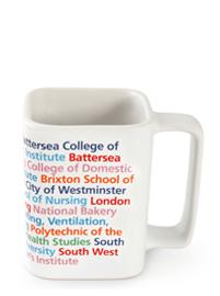 Square Earthenware mug