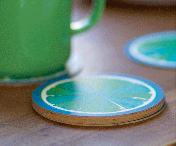 paper coaster, circle