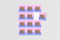 Square Stickers on Sheets