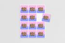 Square Stickers on Sheets
