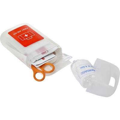 First aid kit in transparent container, 17 pcs.