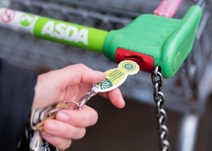 Trolley Stick Oval Keyring