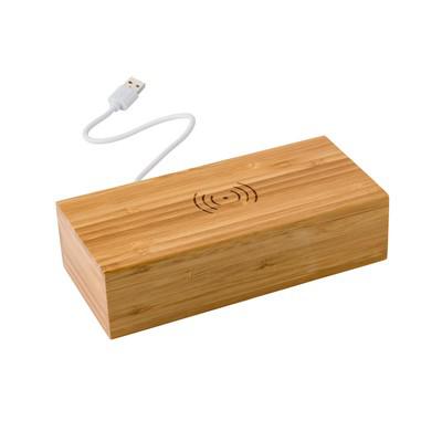 Bamboo wireless charger 5W, clock