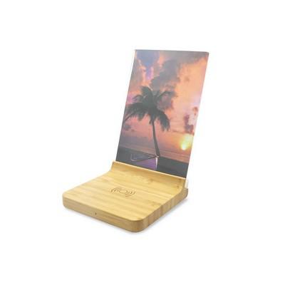Bamboo wireless charger 10W, photo frame