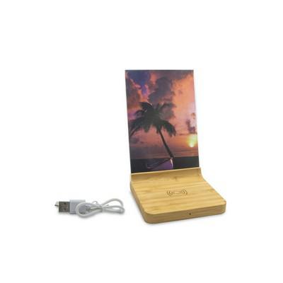 Bamboo wireless charger 10W, photo frame
