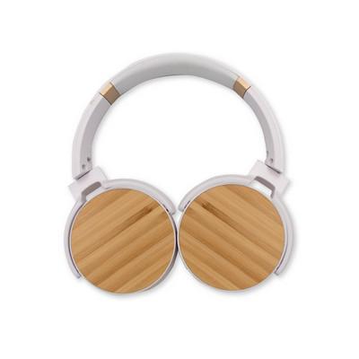 Foldable wireless headphones, bamboo details