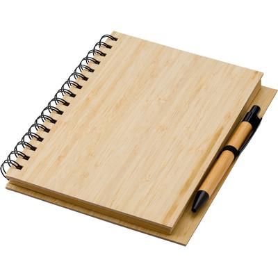 Bamboo notebook A5, ball pen