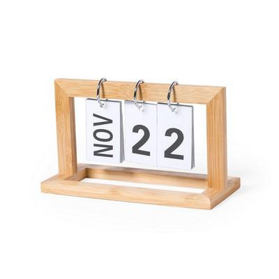 Bamboo desk calendar