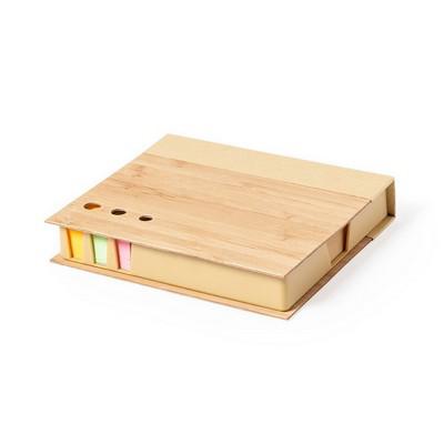 Bamboo memo holder, sticky notes