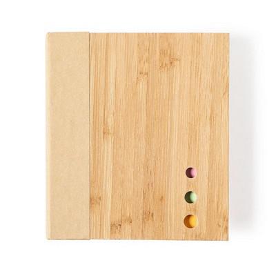 Bamboo memo holder, sticky notes
