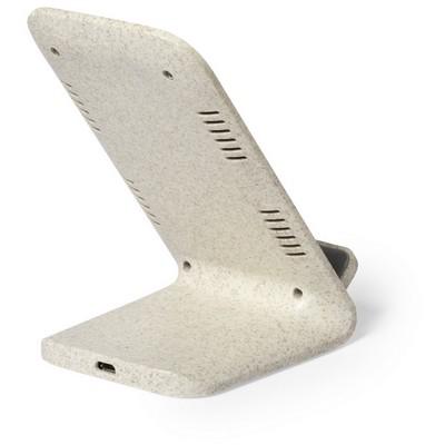 Wheat straw wireless charger 10W, phone stand