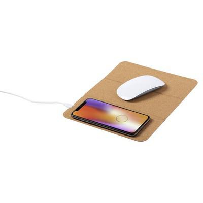 Cork mouse pad, wireless charger 5W, phone stand