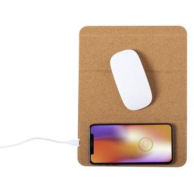 Cork mouse pad, wireless charger 5W, phone stand