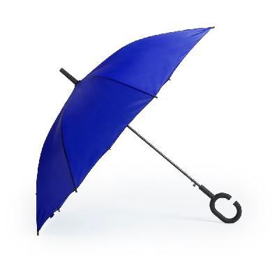 Windproof automatic umbrella, C shaped handle