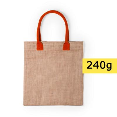 Jute shopping bag with cotton handles