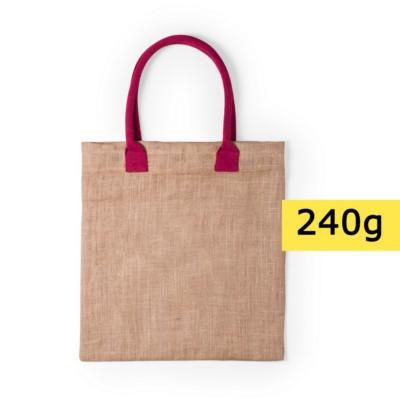 Jute shopping bag with cotton handles