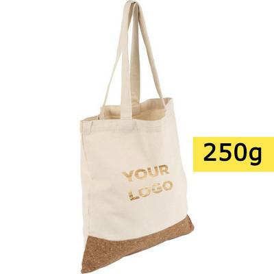 Cotton shopping bag with cork element