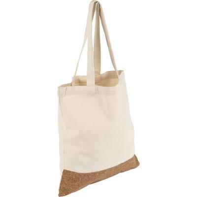 Cotton shopping bag with cork element