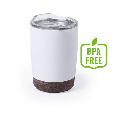 Travel mug 380 ml, cork detail