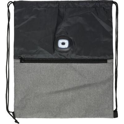 Drawstring bag with light