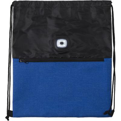 Drawstring bag with light