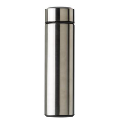 Vacuum flask 450 ml with touch digital beverage temperature display and sieve stopping dregs