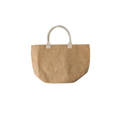 Jute shopping bag with cotton handles