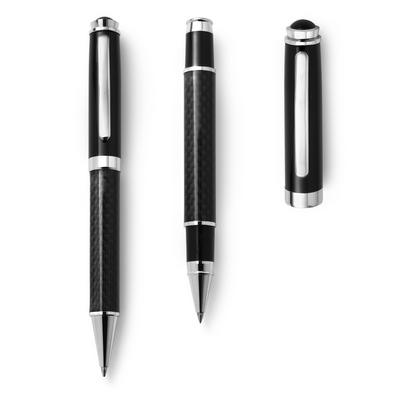 Writing set, ball pen and roller ball pen