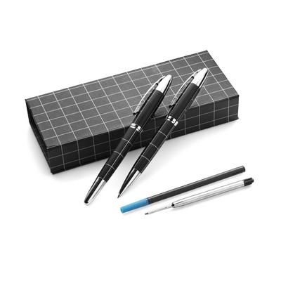 Writing set, ball pen and roller ball pen