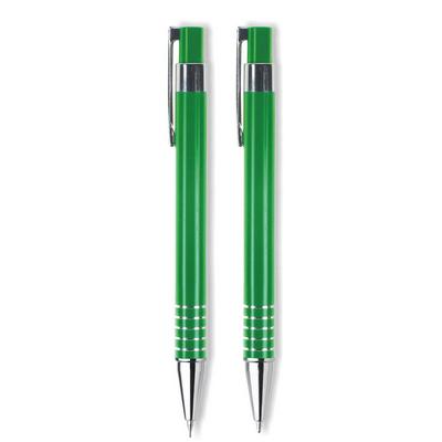 Writing set, ball pen and mechanical pencil