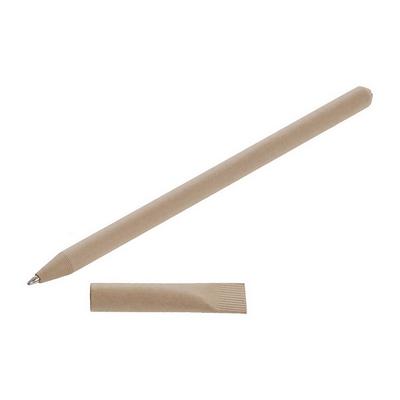 Ball pen made of rolled paper with cap