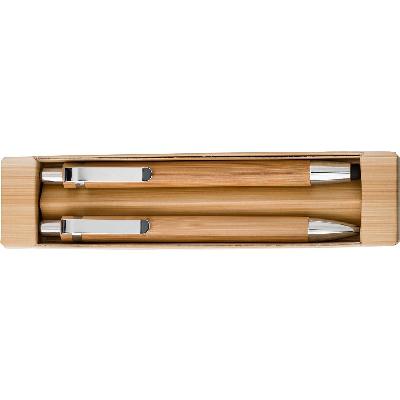 Writing set, bamboo ball pen with touch pen and mechanical pencil