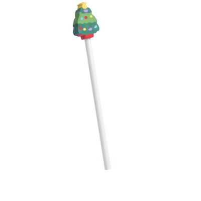 Pencil with eraser, Christmas pattern