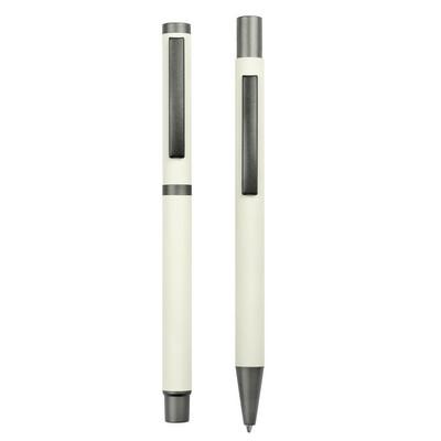 Writing set, ball pen and roller ball pen