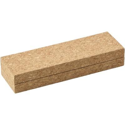 Cork writing set, ball pen and roller ball pen